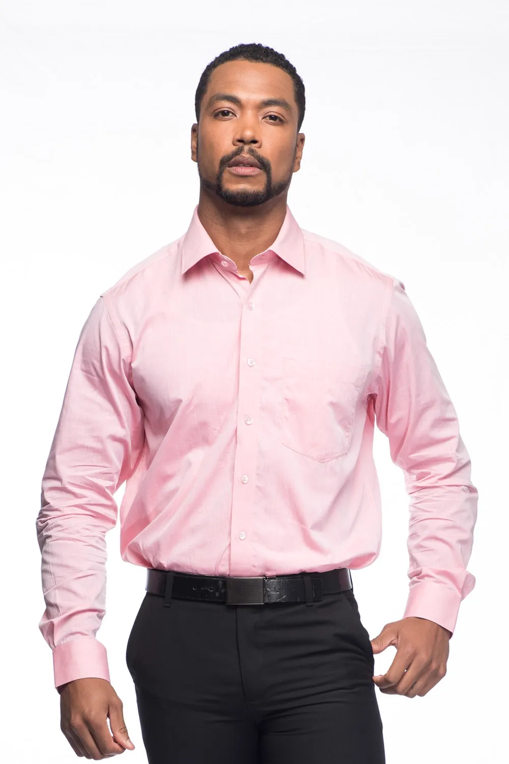 Pink cotton long sleeve shirt